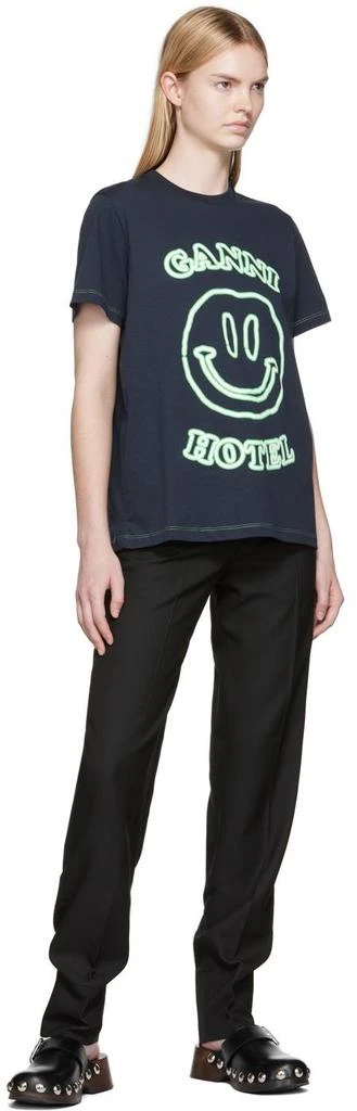 商品Ganni|Navy 'Ganni Hotel' T-Shirt,价格¥431,第4张图片详细描述