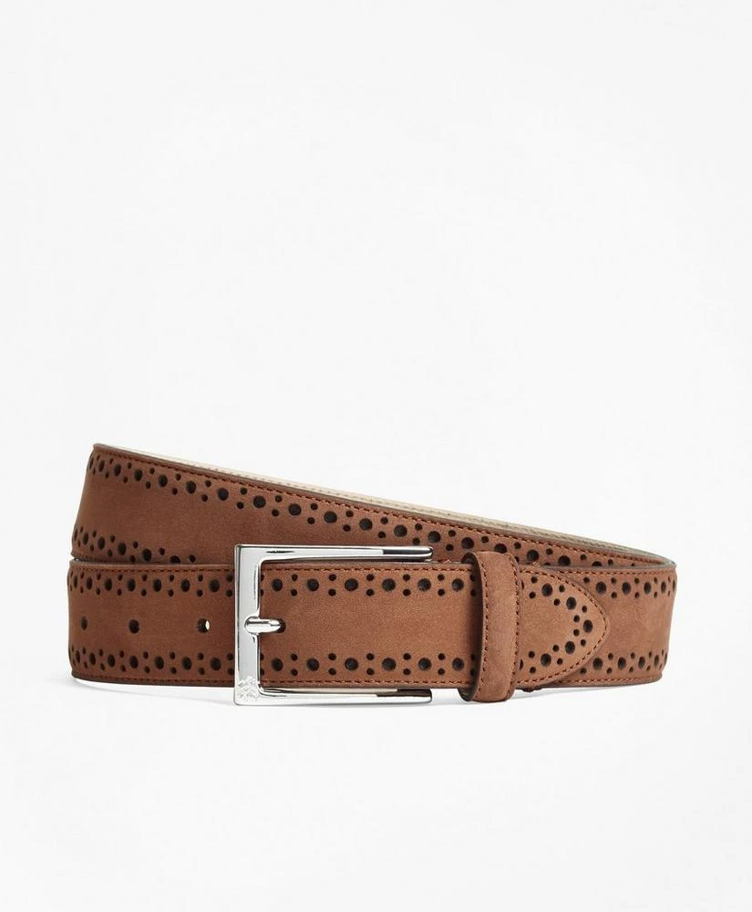 商品Brooks Brothers|1818 Perforated Stitch Suede Belt,价格¥221-¥442,第1张图片