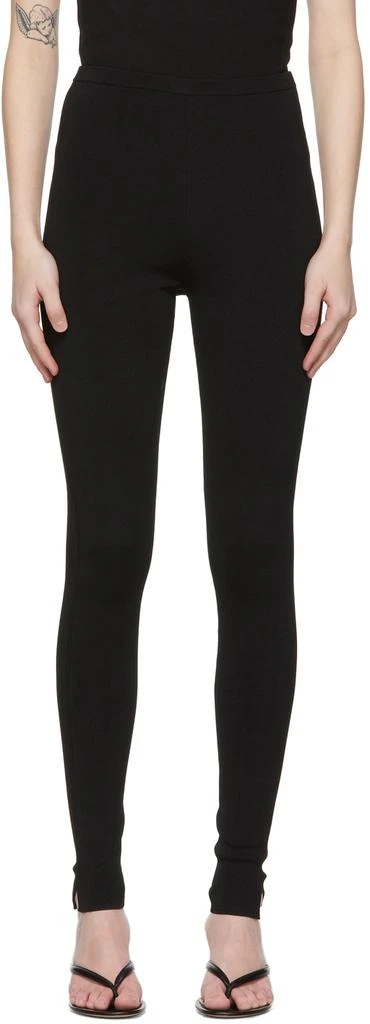 商品Totême|Black Compact Knit Leggings,价格¥903,第1张图片