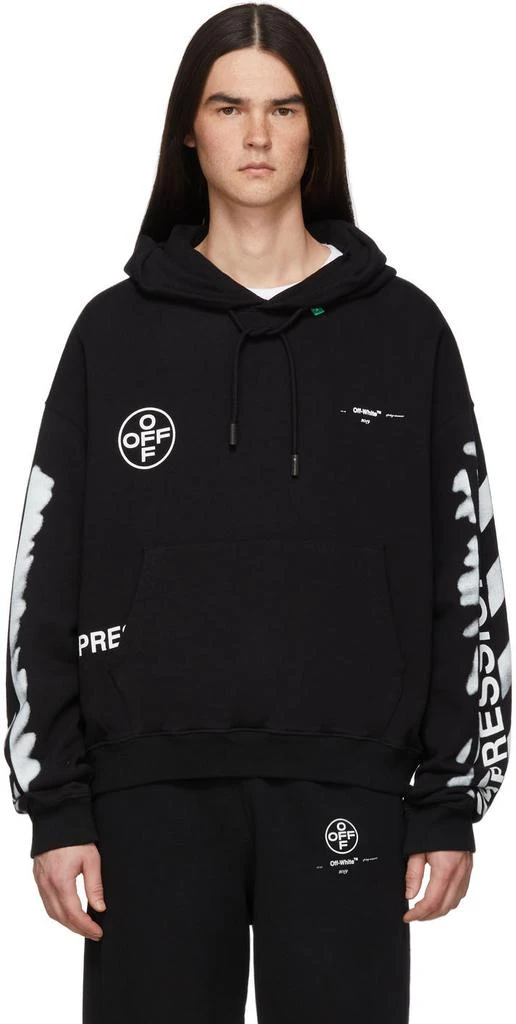 商品Off-White|SSENSE Exclusive Black 'Impressionism' Diag Stencil Hoodie,价格¥2498,第1张图片