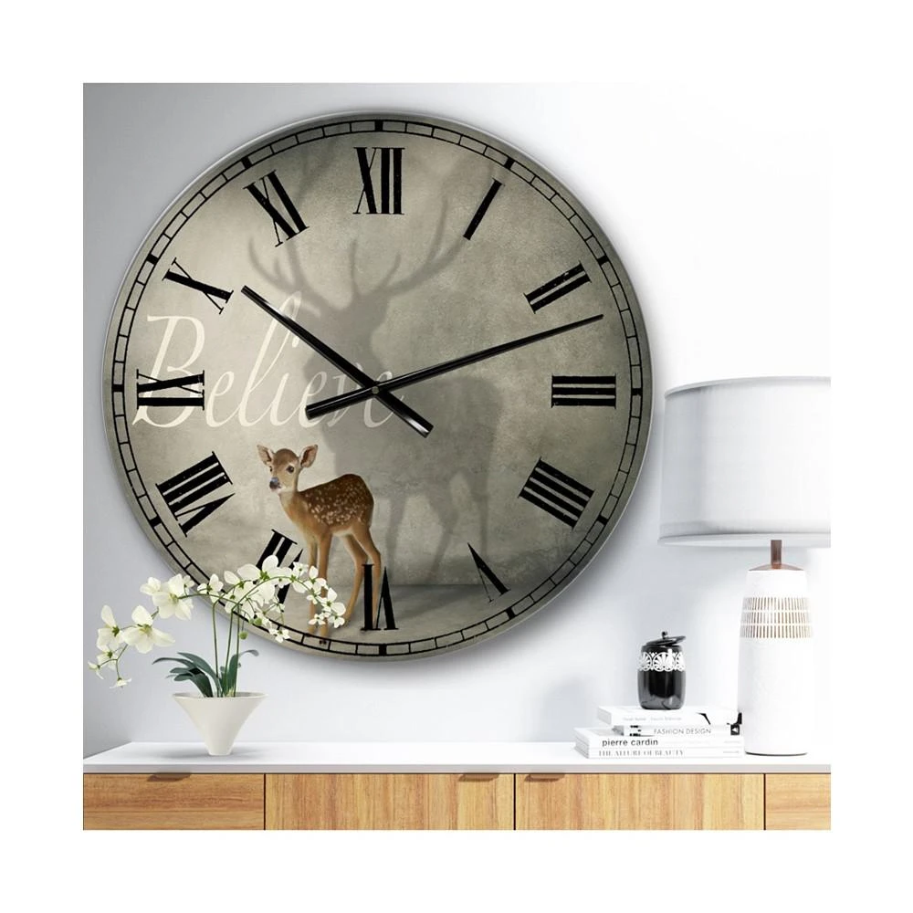 商品Designart|Believe Shadow III Oversized Cottage Wall Clock - 36" x 28" x 1",价格¥1489,第2张图片详细描述