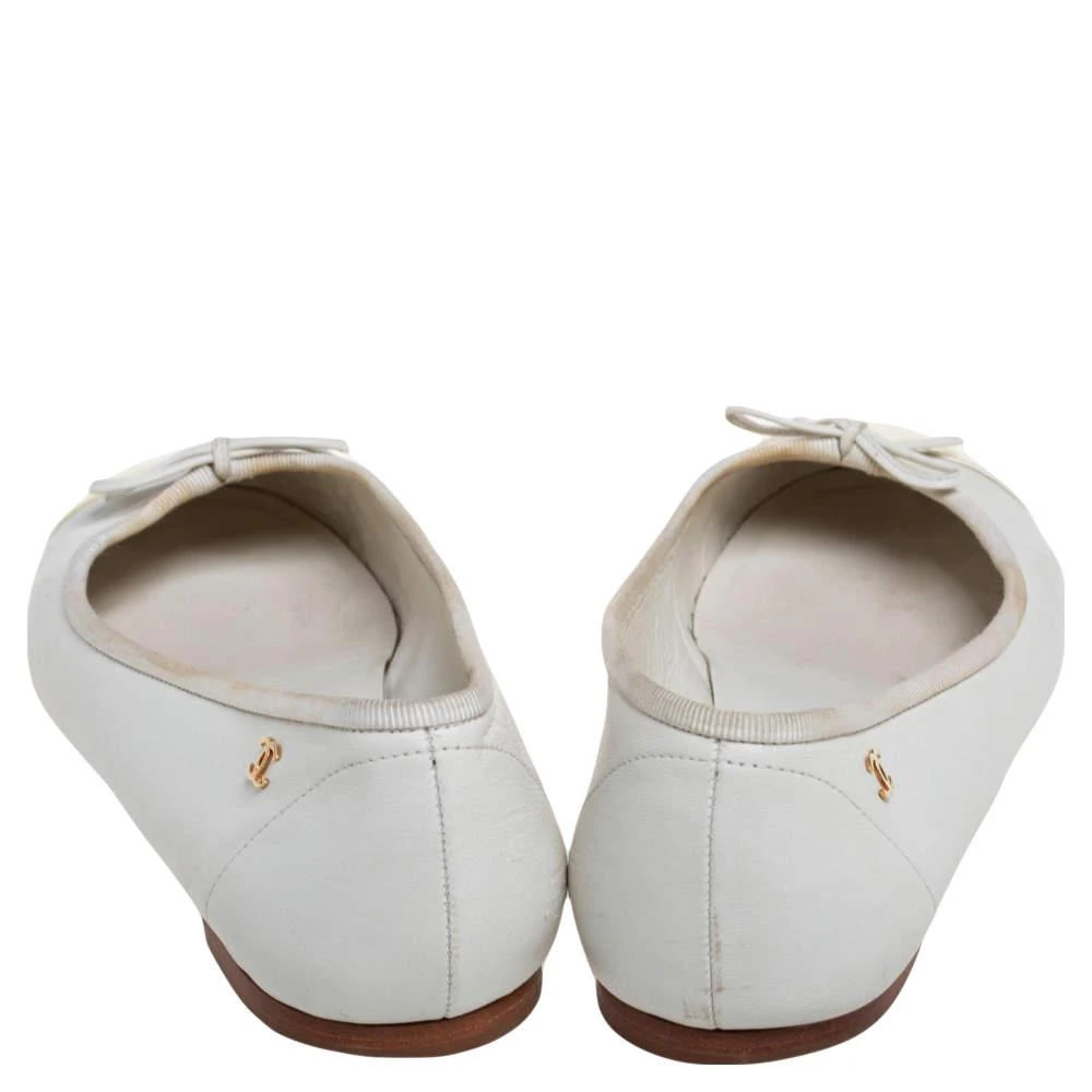 商品[二手商品] Chanel|Chanel Grey/Yellow Patent And Leather Cap Toe Bow Ballet Flats Size 37,价格¥1199,第5张图片详细描述