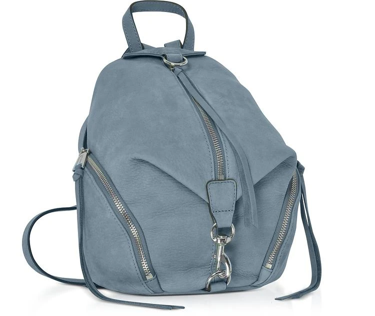 商品Rebecca Minkoff|Rebecca Minkoff Julian 灰尘蓝色正绒面革中号背包,价格¥1627,第2张图片详细描述
