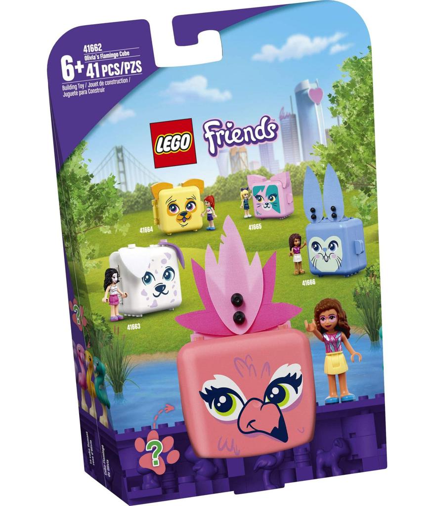 LEGO Friends Olivia's Flamingo Cube 41662 Building Kit; Includes Flamingo Toy and Mini-Doll Toy; Portable Playset Makes Great Creative Gift, New 2021 (41 Pieces)商品第2张图片规格展示
