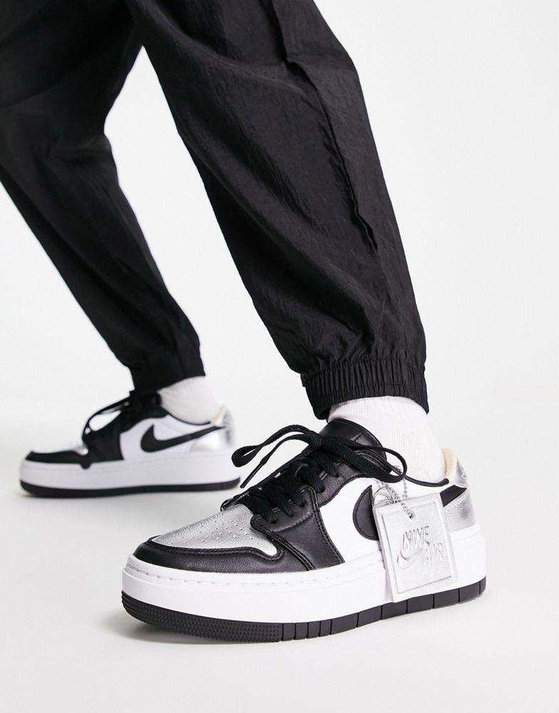 Air Jordan 1 Elevate Low trainers in white and metallic black商品第3张图片规格展示