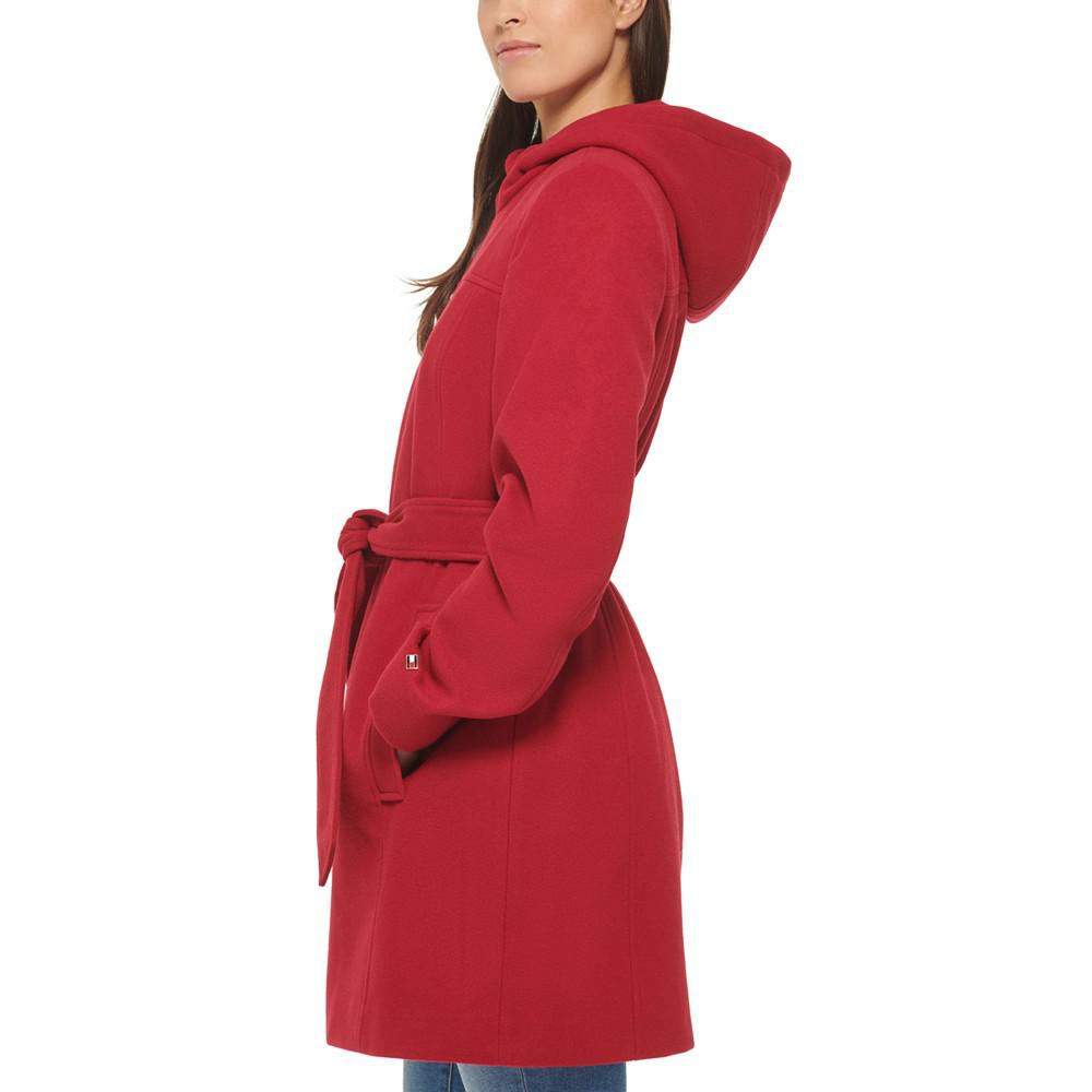 Women's Belted Hooded Coat商品第3张图片规格展示