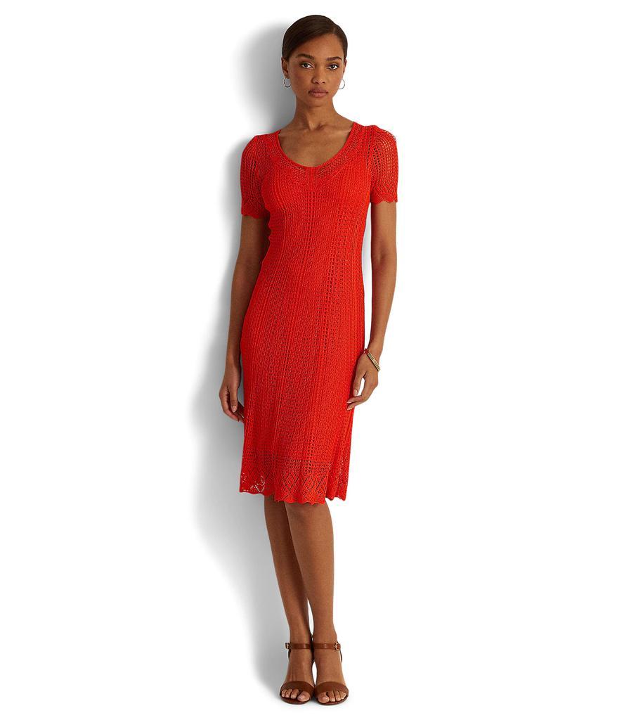 商品Ralph Lauren|Pointelle Short Sleeve Dress,价格¥978,第1张图片