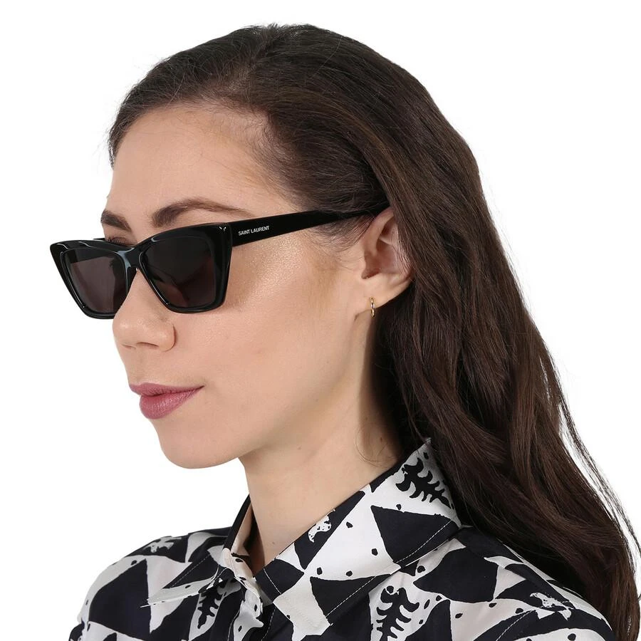 商品Yves Saint Laurent|Grey Cat Eye Ladies Sunglasses SL 276 MICA 001 53,价格¥1684,第2张图片详细描述
