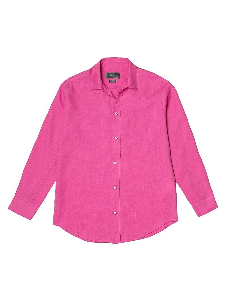 商品Desmond & Dempsey|Linen Button-Front Lounge Shirt,价格¥1328,第1张图片