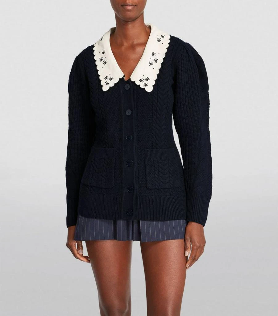 商品Sandro|Wool Collared Cardigan,价格¥1963,第3张图片详细描述