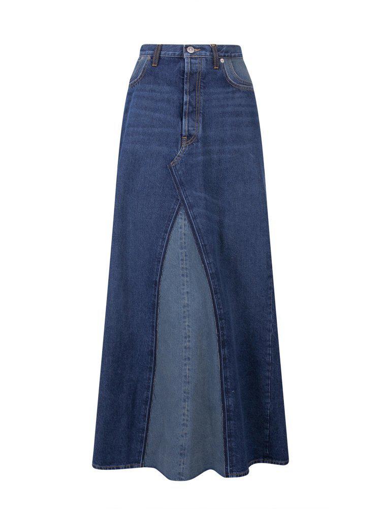 商品MAISON MARGIELA|Maison Margiela Raw Hem Denim Maxi Skirt,价格¥5483,第1张图片