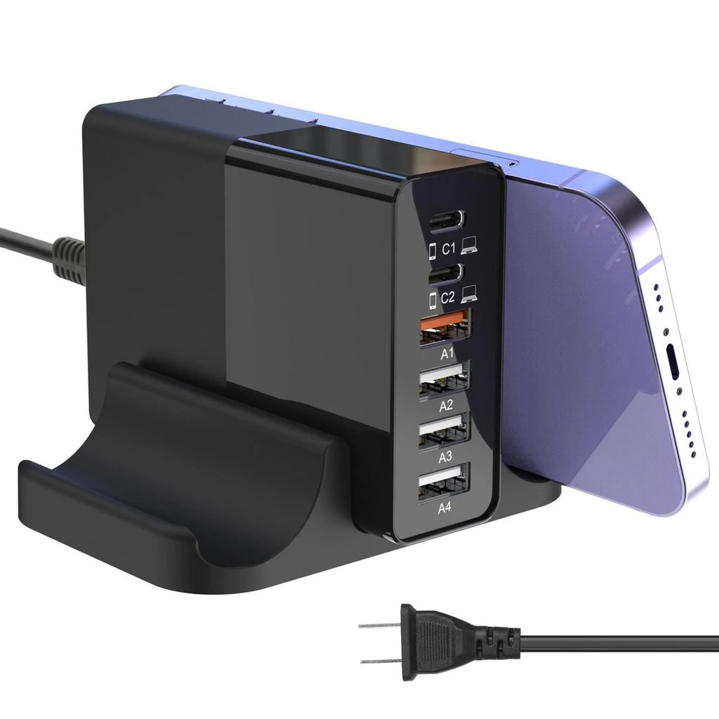 商品Global Bazaar|45W 4-Port USB Fast Charger: Type-C Wall PD Adapter with 1 Type-C Port & 3 USB-A Ports,价格¥507,第1张图片