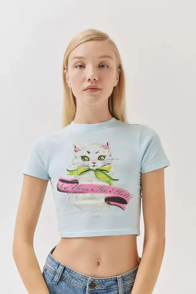 商品BDG|BDG Kitten Shrunken Tee,价格¥190,第1张图片