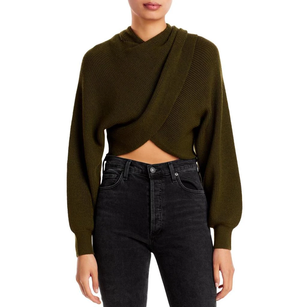 商品Alice + Olivia|Alice + Olivia Womens Mora Wool Faux Wrap Pullover Sweater,价格¥1004,第1张图片