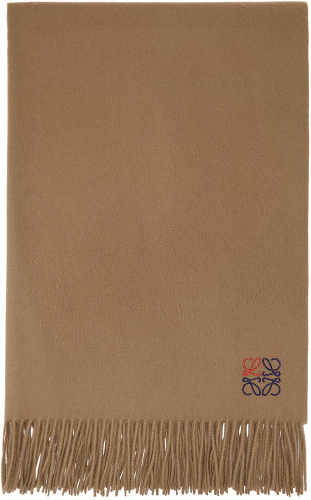 商品Loewe|Tan Cashmere Anagram Scarf,价格¥8134,第1张图片
