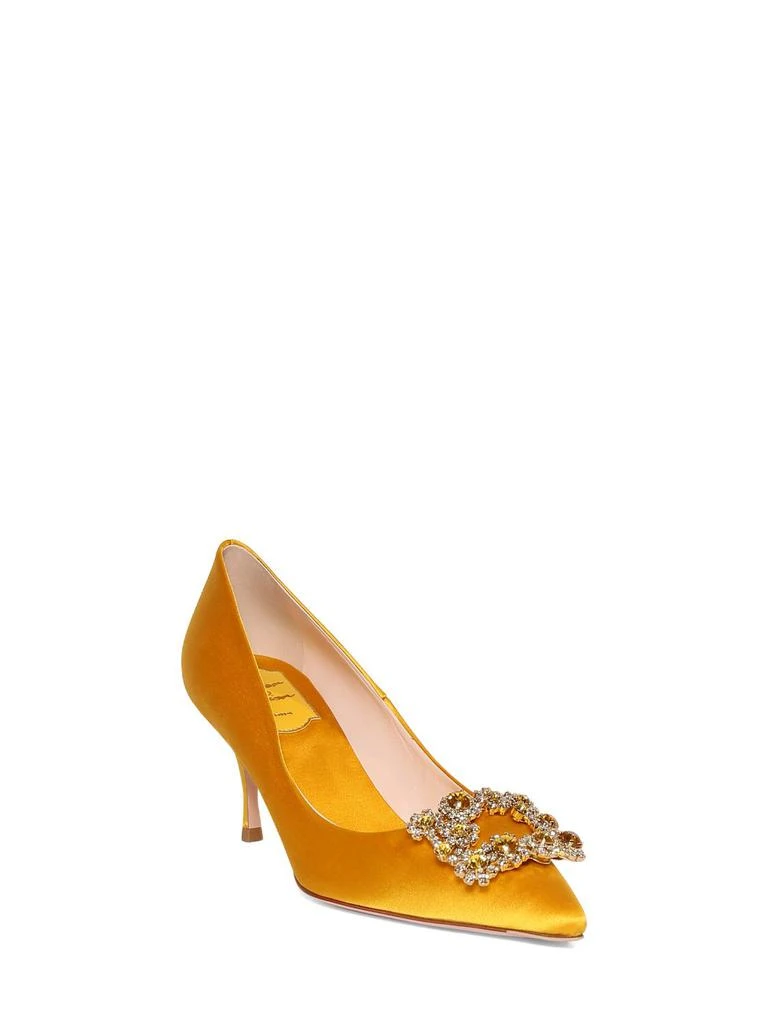 商品Roger Vivier|65mm Flower Crystal & Satin Pumps,价格¥15230,第2张图片详细描述