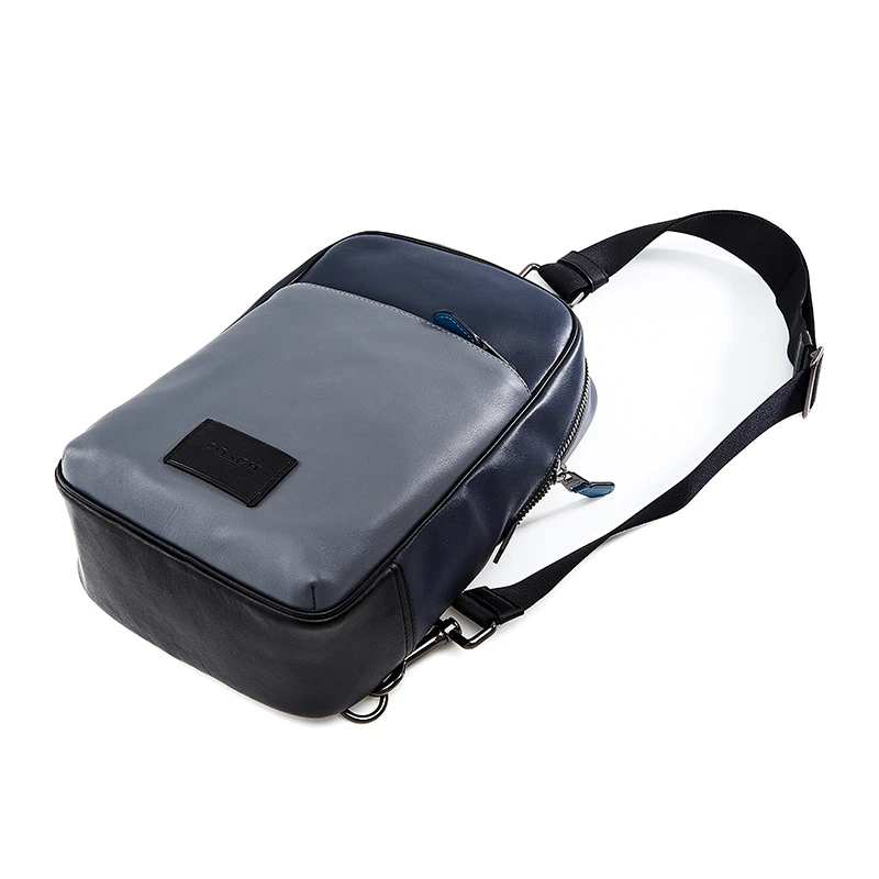 COACH/蔻驰 男士新款潮流斜挎胸包 藏蓝色拼色 C1487 QBS4B 商品
