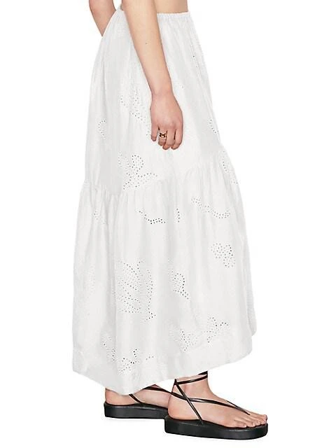 商品FRAME|Eyelet Linen Maxi Skirt,价格¥2885,第4张图片详细描述