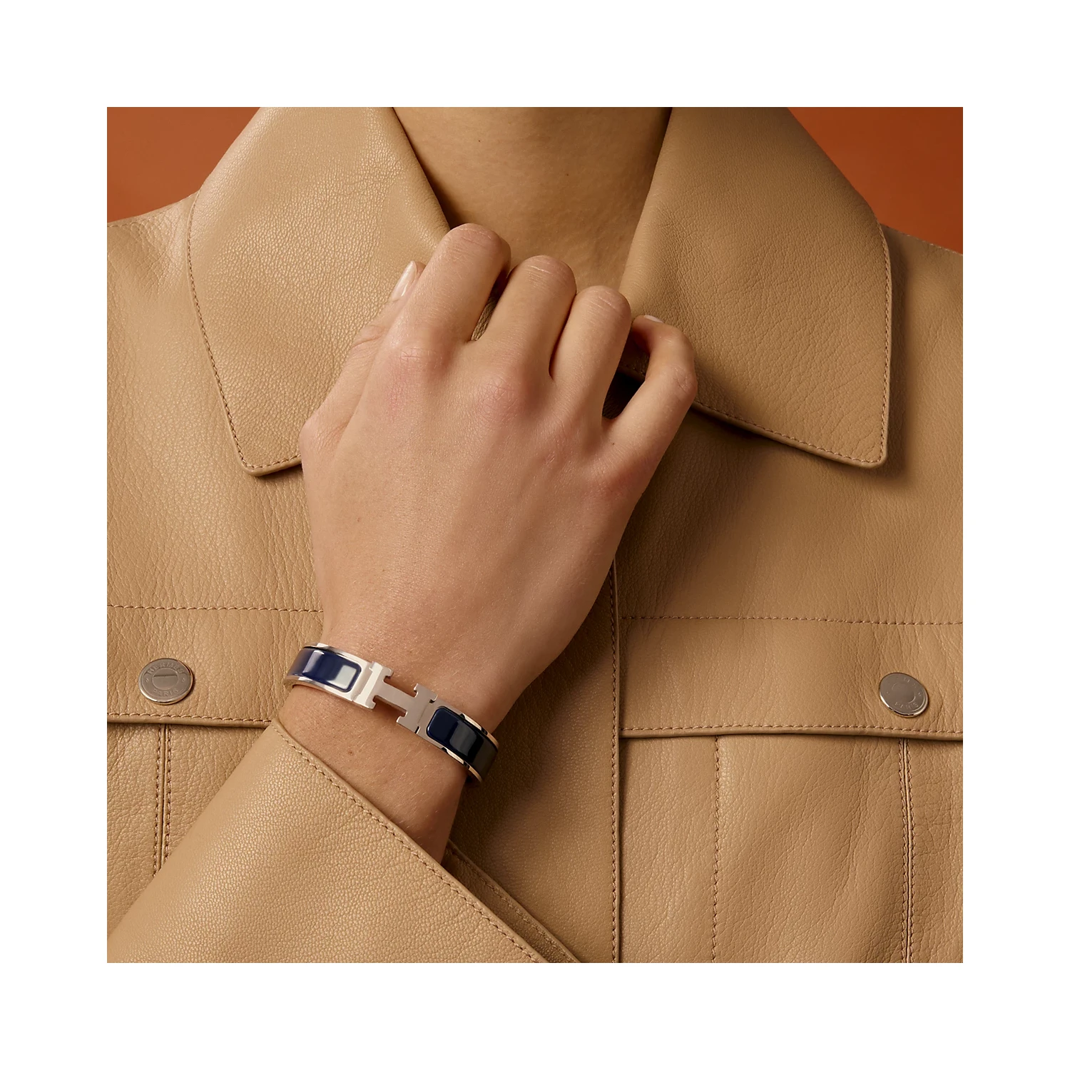 【预售】 爱马仕 25春夏 女士 手镯 Bracelet Clic H H700001FP4Z  商品