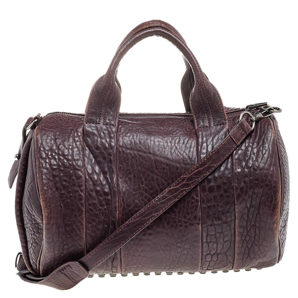 Alexander Wang Burgundy Leather Rocco Satchel商品第1张图片规格展示