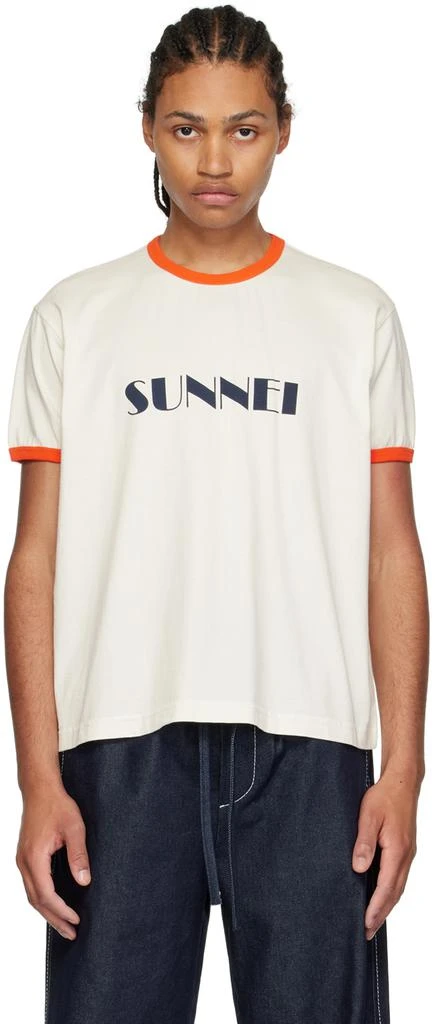 商品SUNNEI|Off-White Cotton T-Shirt,价格¥465,第1张图片