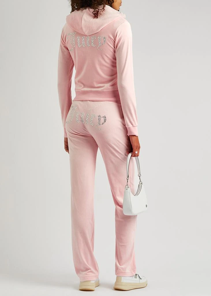 商品Juicy Couture|Del Ray logo-embellished velour sweatpants,价格¥1138,第4张图片详细描述