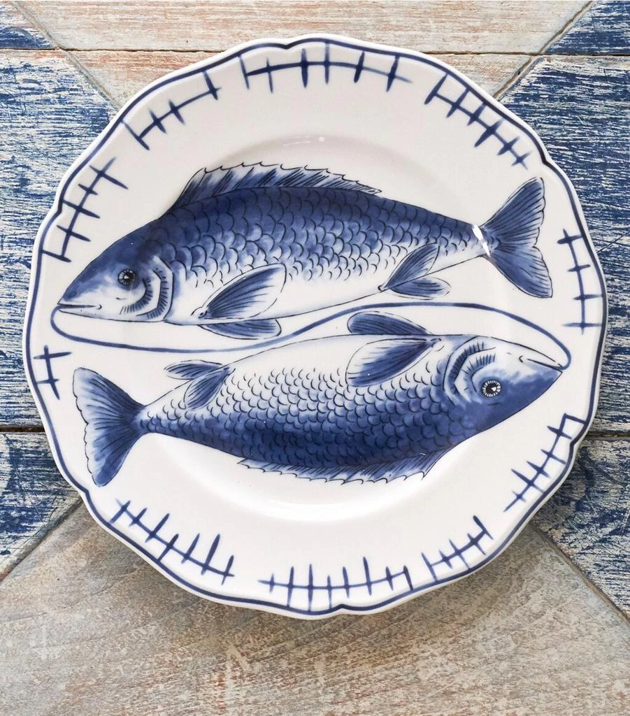 Fish Salad Plate, Set of 4 商品