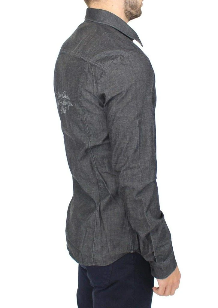 商品ERMANNO|Ermanno Scervino Denim Jeans Cotton Casual Gray Stretch Shirt,价格¥2953,第4张图片详细描述