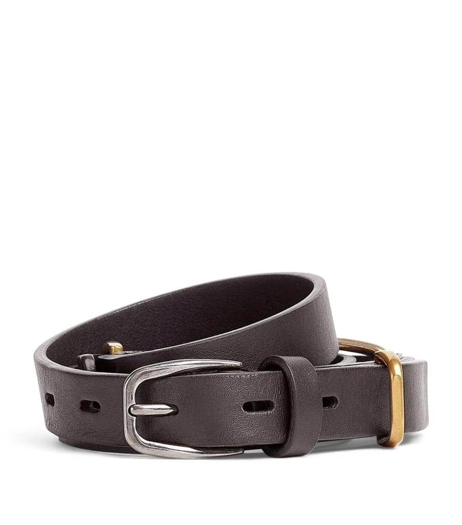 商品Zegna|Leather Slim Belt,价格¥5032,第1张图片