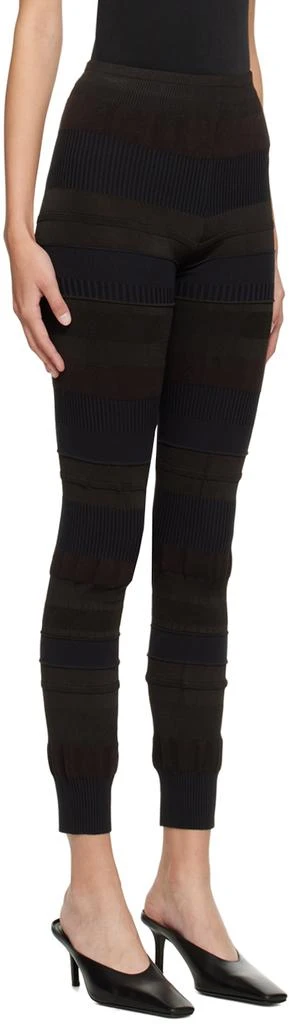 商品Acne Studios|Black & Brown Textured Rib Leggings,价格¥965,第2张图片详细描述