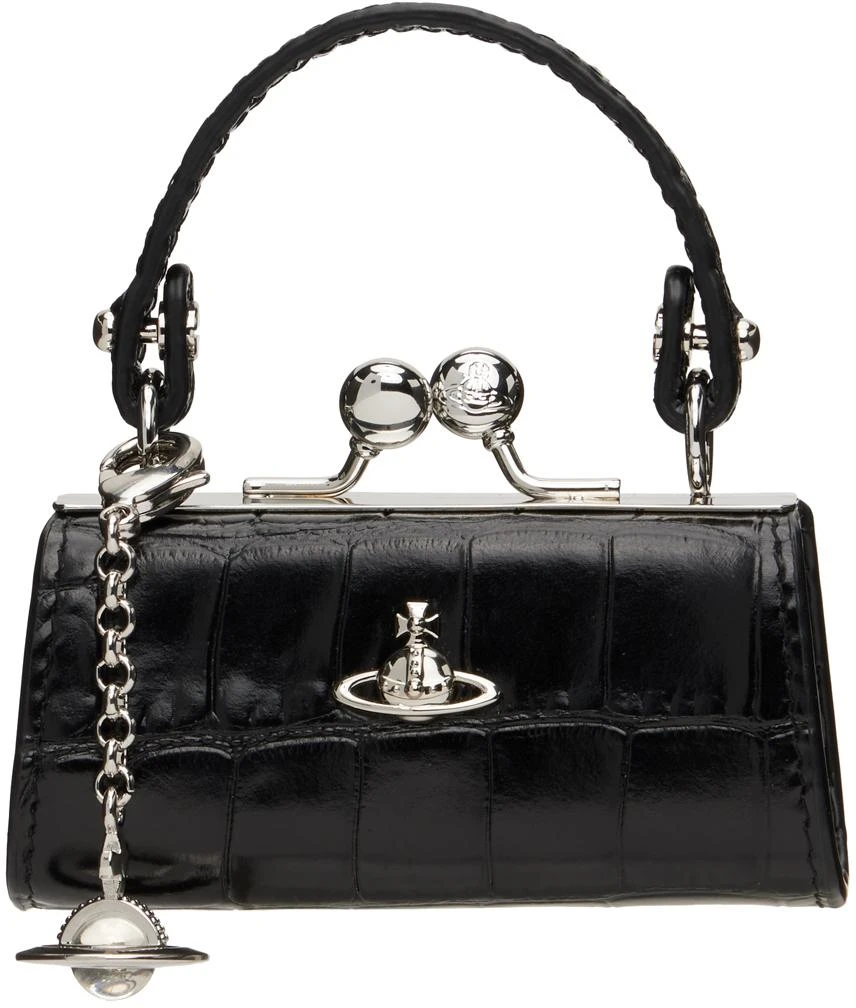商品Vivienne Westwood|Black Crocodile Doll Bag Pouch,价格¥3020,第1张图片