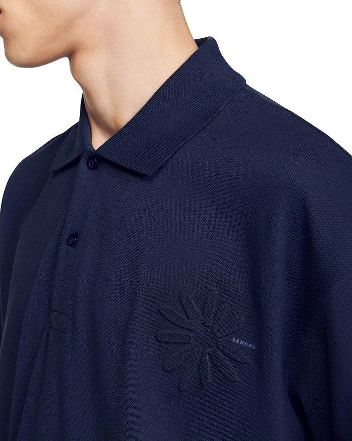 商品Sandro|Cotton Flower Embroidered Polo,价格¥866,第5张图片详细描述