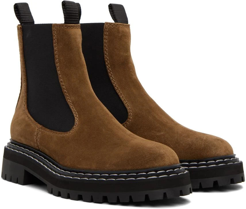 商品Proenza Schouler|Brown Lug Sole Chelsea Boots,价格¥7253,第4张图片详细描述