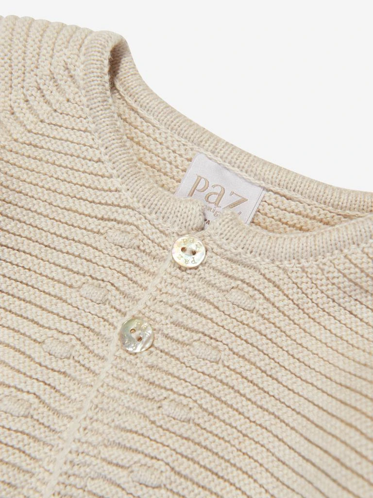 商品Paz Rodriguez|Baby Knitted Cardigan in Beige,价格¥436,第3张图片详细描述