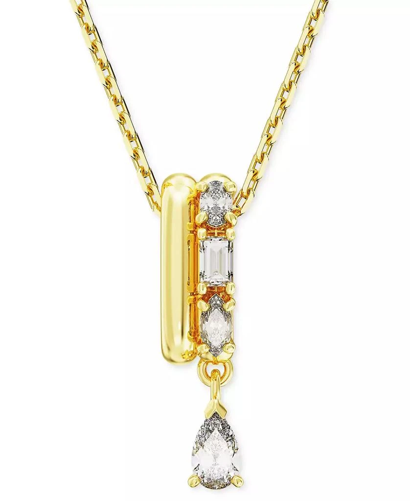 商品Swarovski|Gold-Tone Crystal & Polished Bar Pendant Necklace, 15" + 2" extender,价格¥637,第1张图片