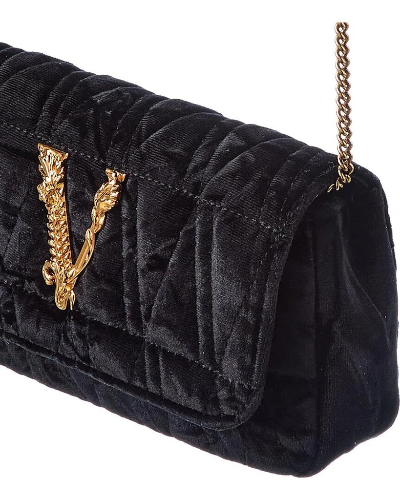 商品Versace|Versace Virtus Mini Velvet Shoulder Bag,价格¥5723,第3张图片详细描述