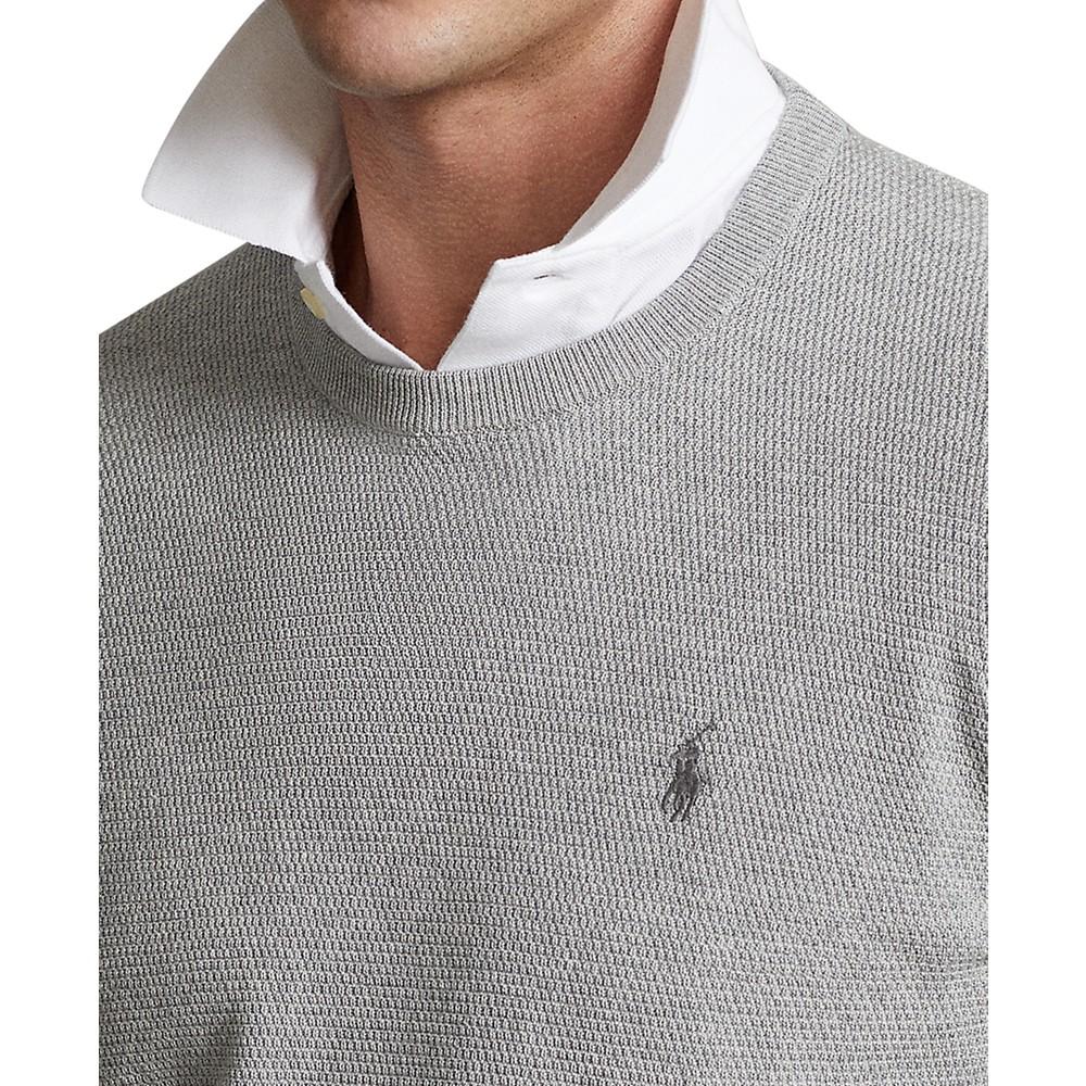 Men's Textured-Knit Cotton Sweater商品第3张图片规格展示