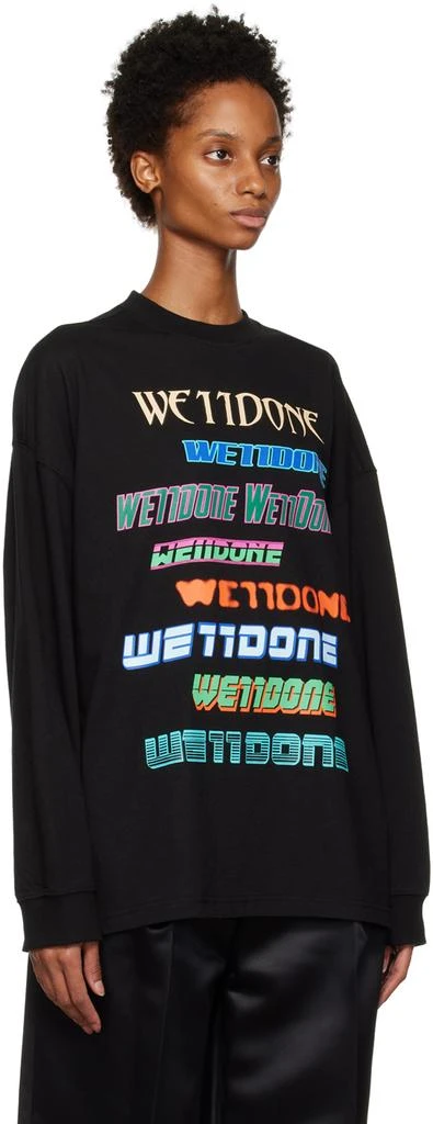 商品We11done|Black Multi Long Sleeve T-Shirt,价格¥1127,第2张图片详细描述