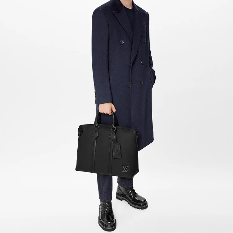 �商品[国内直发] Louis Vuitton|SAC LOCK IT系列 Logo徽标 粒面小牛皮 托特包Tote包购物袋单肩手提包 常规 男款 黑色,价格¥29428,第7张图片详细描述