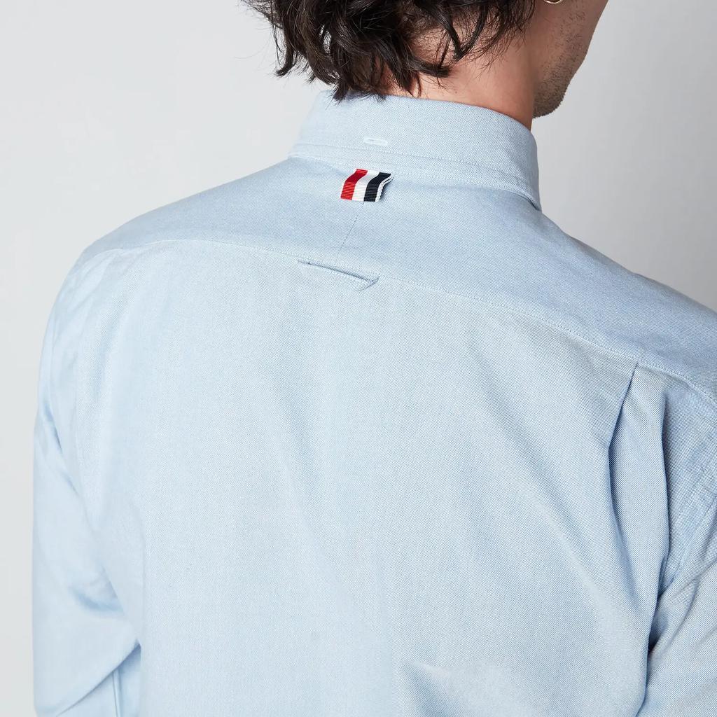 商品Thom Browne|Thom Browne Men's Tricolour Placket Classic Fit Shirt - Light Blue,价格¥2591,第7张图片详细描述