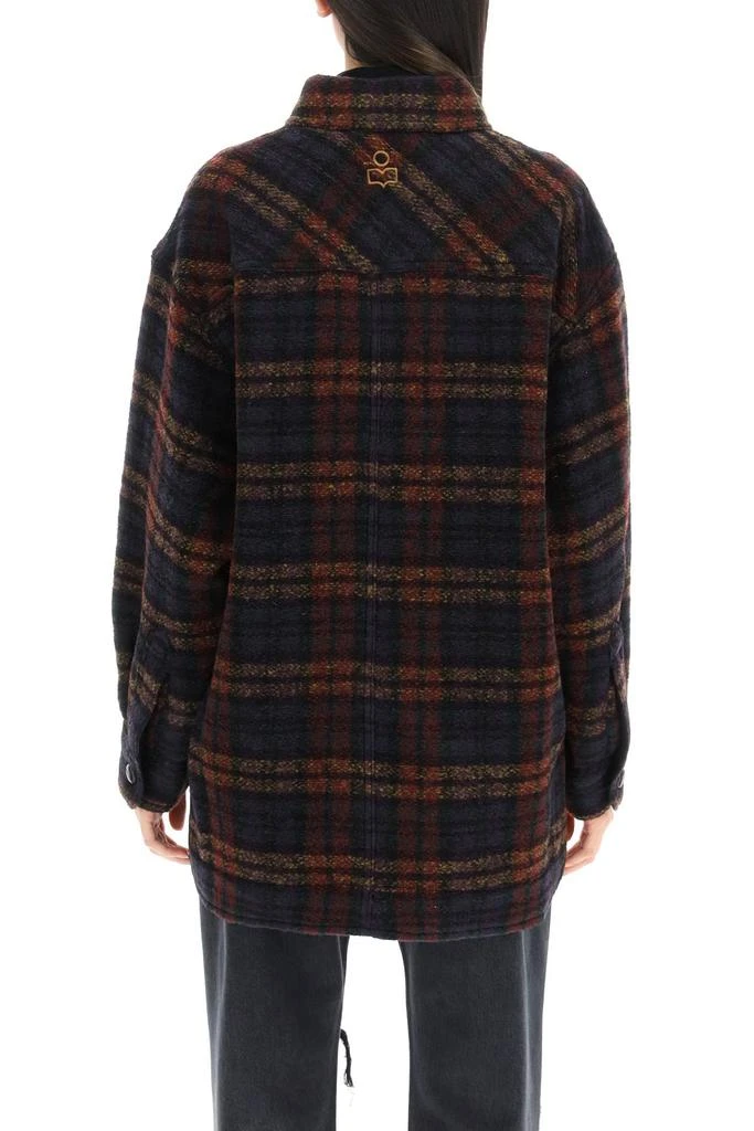 商品Isabel Marant Étoile|Isabel marant etoile 'harveli'  wool blend checkered coat,价格¥2814,第3张图片详细描述