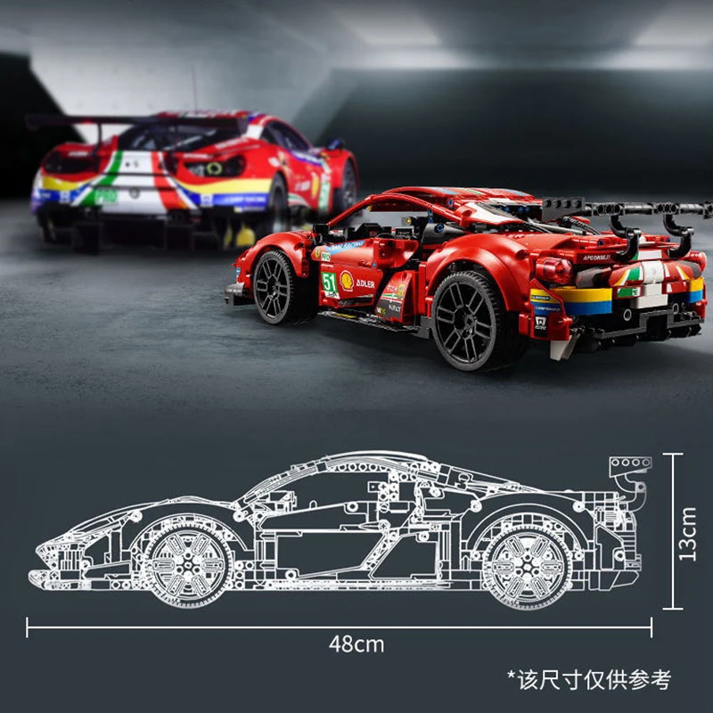 乐高积木机械系列42125法拉利488GTE18岁+儿童玩具赛车跑车模型男孩生日礼物 商品