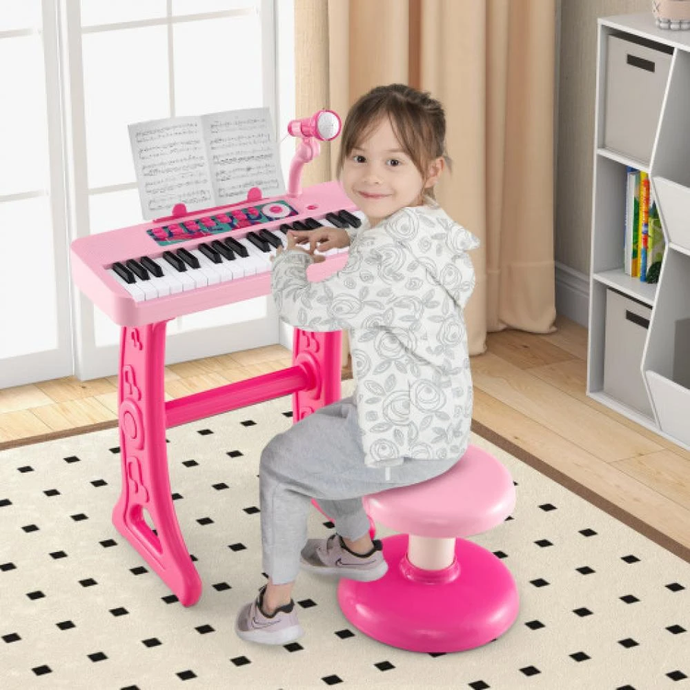 Kids Piano Keyboard 37-Key Kids Toy Keyboard Piano with Microphone for 3+ Kids-Blue 商品