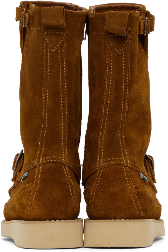 Brown Suede Zip-Up Boots商品第4张图片规格展示