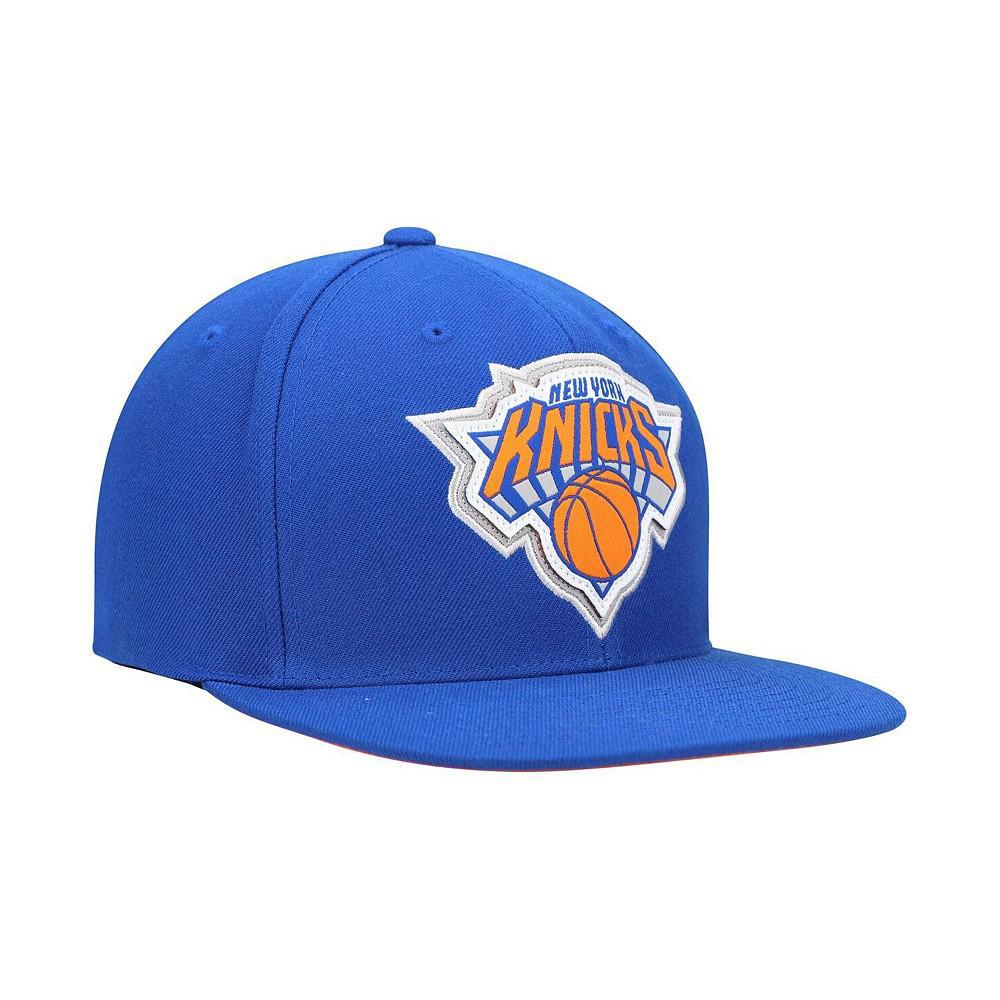 商品Mitchell and Ness|Men's Royal New York Knicks Hardwood Classics Pop Snapback Hat,价格¥249,第4张图片详细描述