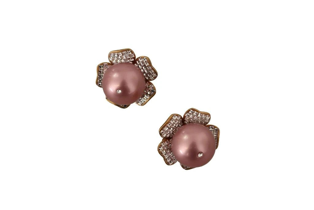 商品Dolce & Gabbana|Dolce & Gabbana Gold Tone Maxi Faux Pearl Floral Clip-on Jewelry Earrings,价格¥3264,第3张图片详细描述