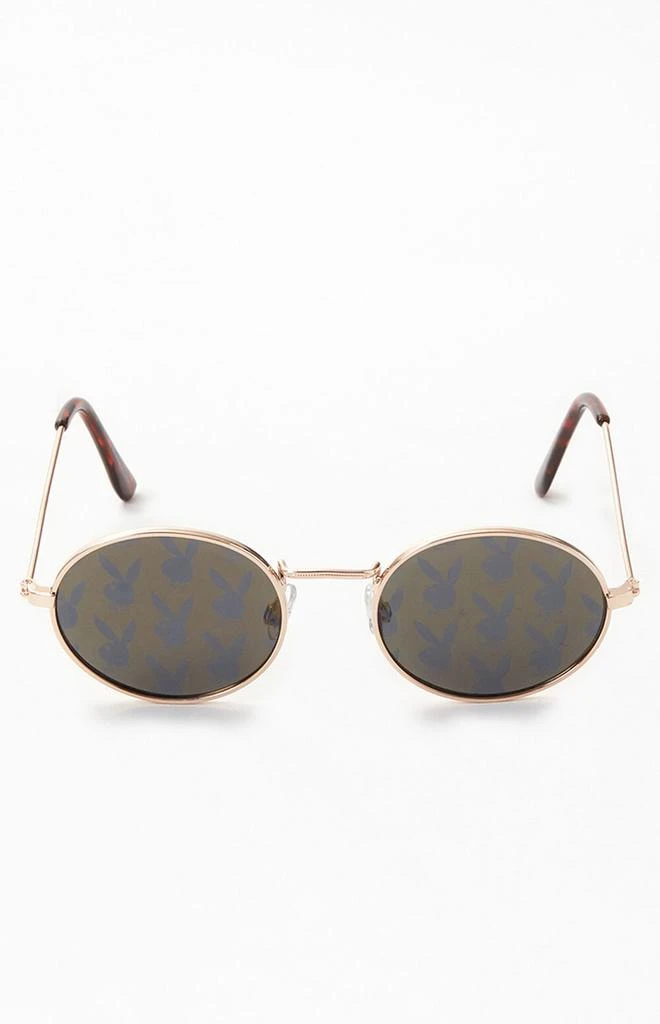 Playboy By PacSun Metal Oval Sunglasses 2
