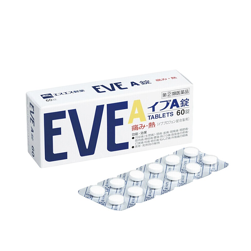 日本进口EVE止疼药片 白兔牌白色60片商品第1张图片规格展示
