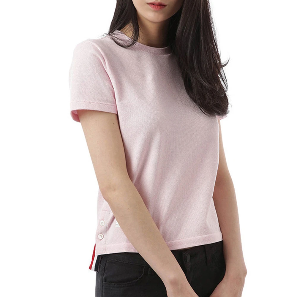 Thom Browne 女士粉色短袖T恤 FJS013A-00050-680 商品