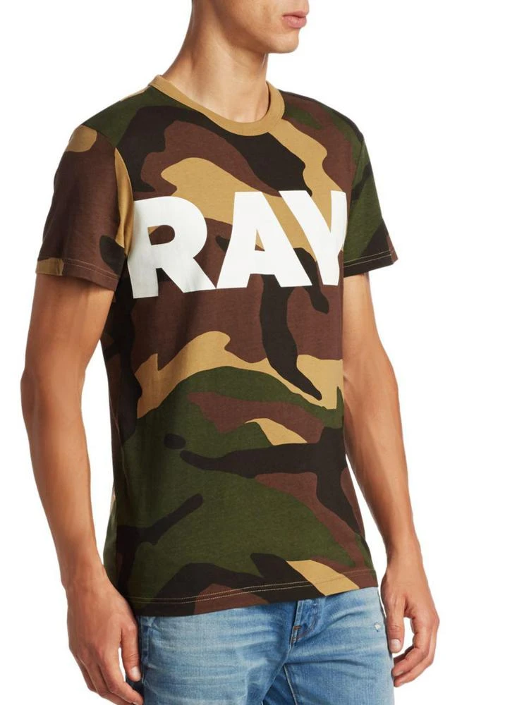 商品G-Star|Woodland Camouflage Cotton Tee,价格¥338,第3张图片详细描述